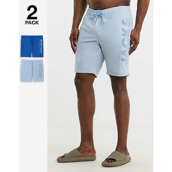 Jack & Jones Maui Swim Short 2 Pack Blue Multi-Coloured - JACK & JONES - Size: 36