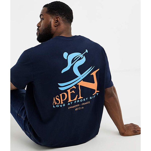 Jack & Jones Aspen Back Graphic T-Shirt Navy - JACK & JONES - Size: 1XL(50)