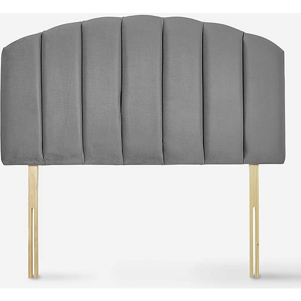Silentnight Carmel Velvet Headboard Charcoal - Silentnight - Size: SINGLE