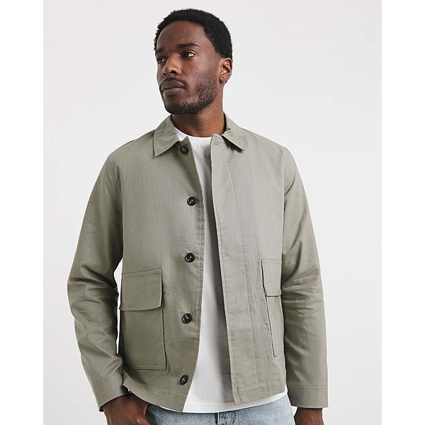 Smart Linen Harrington Taupe - Jacamo - Size: 3XL56/58
