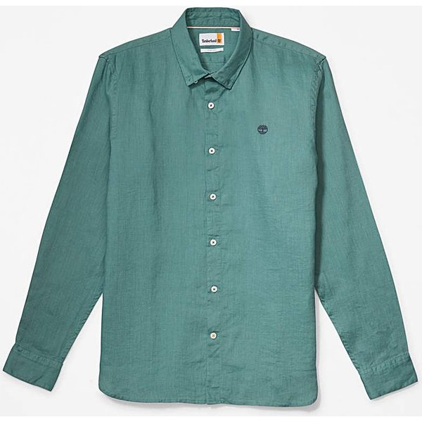 Timberland Mill Brook Linen Shirt Teal Blue - Timberland - Size: 3XL51/53