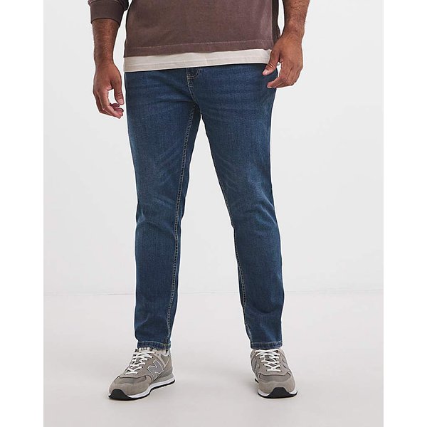 Skinny Fit Stretch Jeans Mid Wash MID Wash - Jacamo - Size: 42L