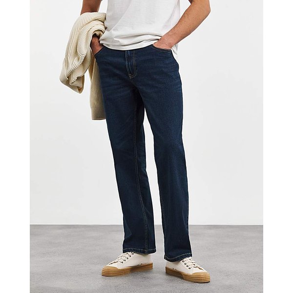 Straight Fit Stretch Jean Dark Wash Dark Wash - Jacamo - Size: 38L