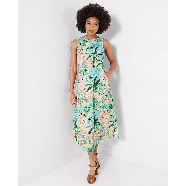 Riviera Dreams Shift Dress Multi - Joe Browns - Size: 22