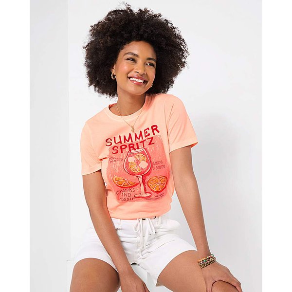 Summer Spritz Tee Orange - Joe Browns - Size: 8