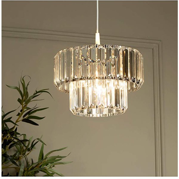 Chrome and Clear Acrylic Shade Chrome - Searchlight