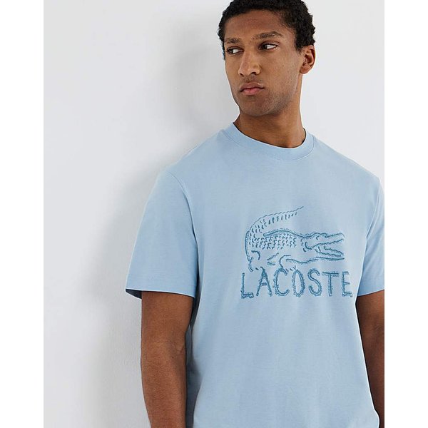 Lacoste Croc Graphic T-Shirt Light Blue - Lacoste - Size: 2XL49