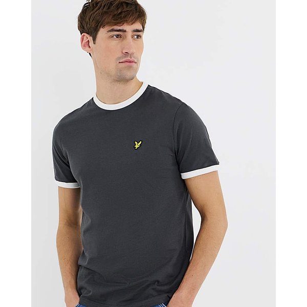 Lyle & Scott Ringer T-shirt Gunmetal - Lyle & Scott - Size: 2XL