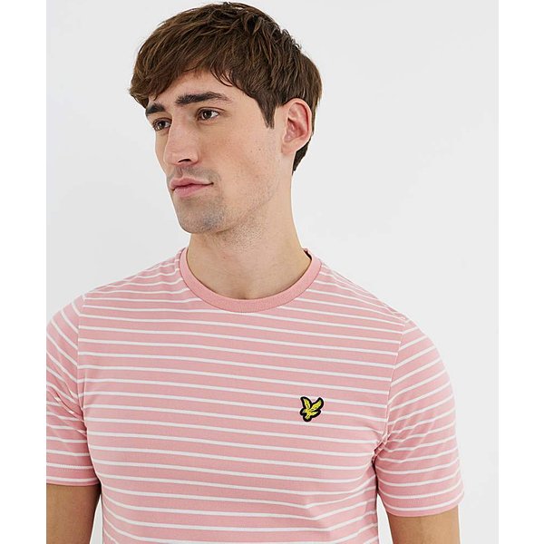Lyle & Scott Pique Breton T-Shirt Grapefruit - Lyle & Scott - Size: 1XL