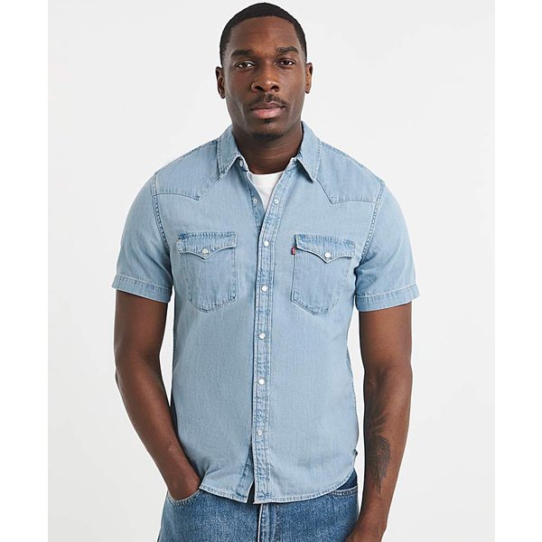 Levi's Classic Denim Western Shirt Stonewash - Levi's - Size: S