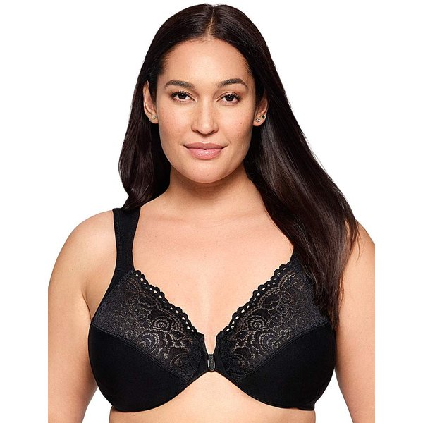 Glamorise 1245 Wonder Wire Bra Black - Glamorise - Size: 34B