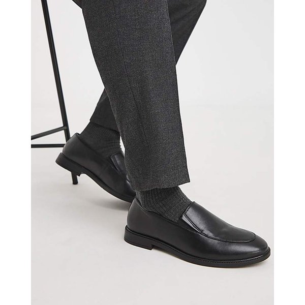 Leather Look Formal Slip On Extra Wide