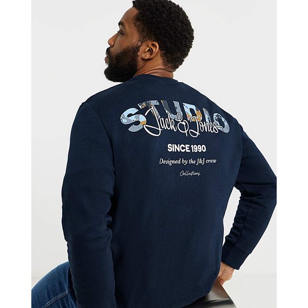 Jack & Jones Yuki Sweat - Sky Captain SKY Captain - JACK & JONES - Size: 1XL(50)