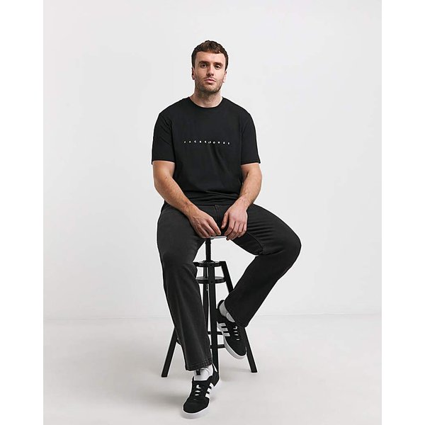 Jack & Jones Star Logo T-Shirt - Black Black - JACK & JONES - Size: M(44)