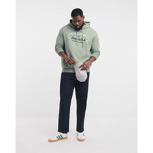 Jack & Jones Logo Hoodie - Green Green - JACK & JONES - Size: M(44)