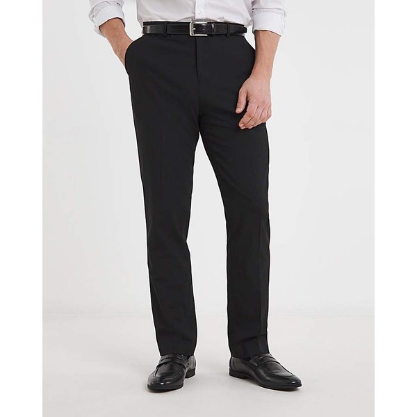 Regular Fit Stretch Formal Trouser Black - Jacamo - Size: 34L