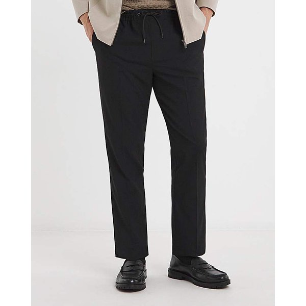 Black Elasticated Jogger Trouser Black - Jacamo - Size: 42L