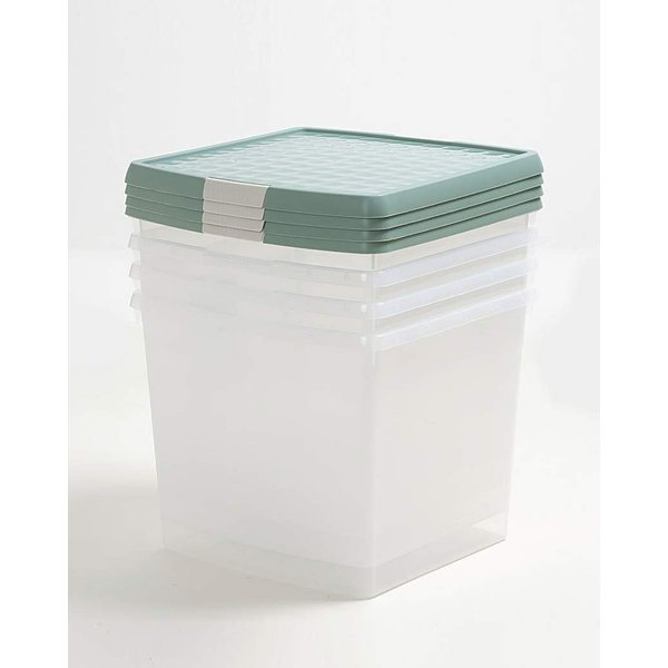 Clip Square Box&Lid Green Milieu 19753/4 - Wham