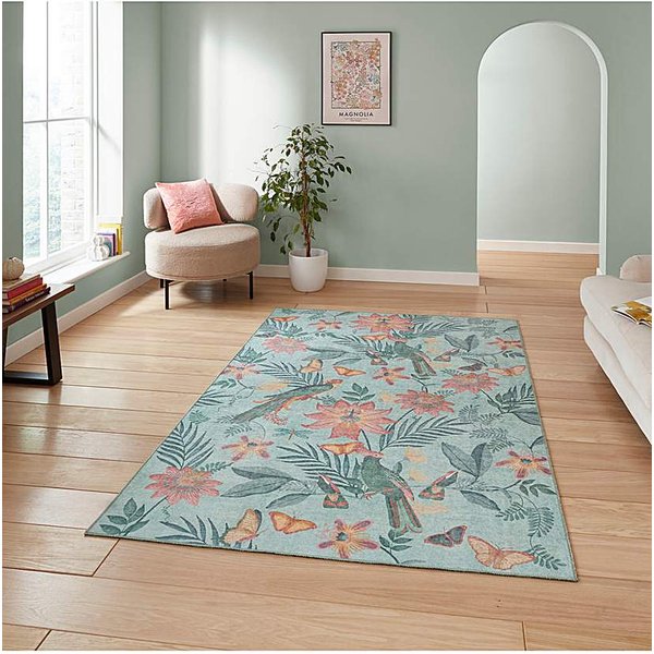 Catherine Lansfield Amaya Birds Rug Green - Catherine Lansfield - Size: 150X230