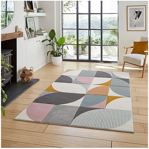 Think Rugs Matrix Geometric Design Rug