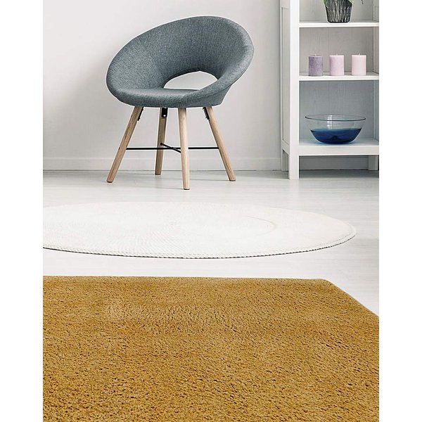 Snug Plain Shaggy Cosy Rug Ochre - Homemaker - Size: 120X170