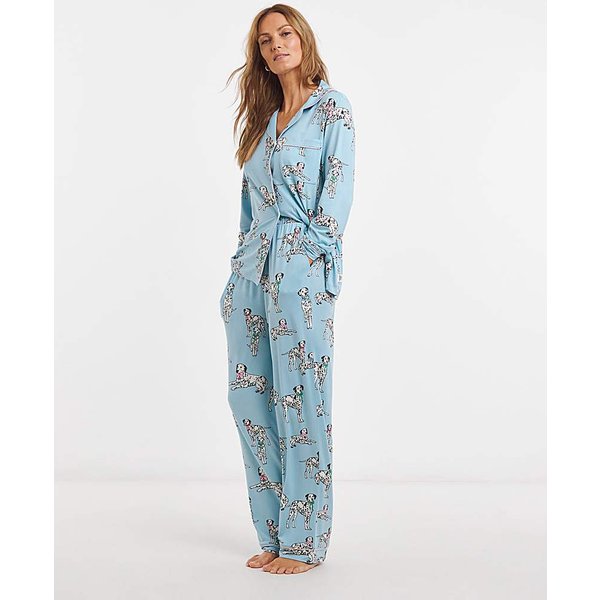 Chelsea Peers Classic Long Button Up Set Blue - Chelsea Peers - Size: 18