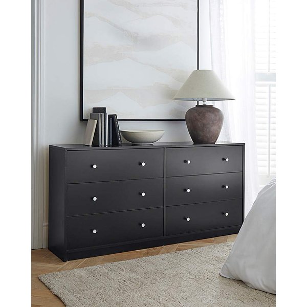 Laila Large Chest of Drawers Black - Furniture To Go