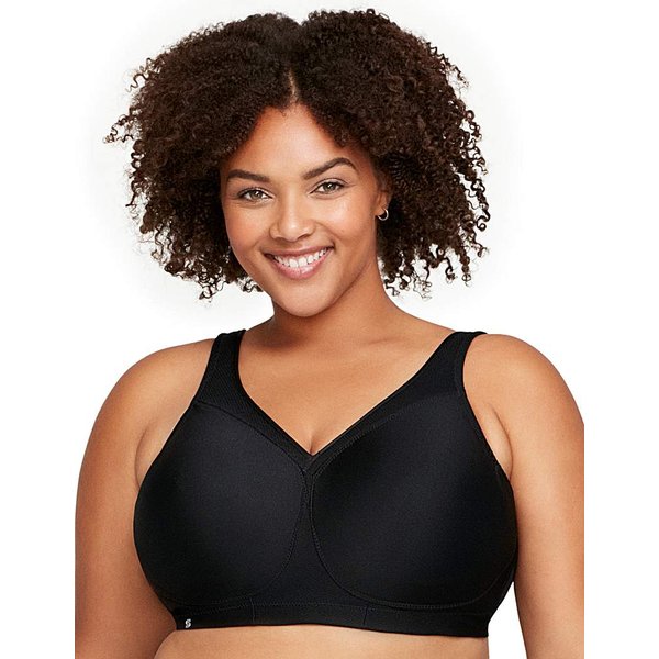Glamorise 1006 Sport Bra Black - Glamorise - Size: 34B