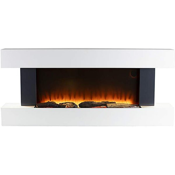 Hingham Wall Mounted Fireplace Suite White
