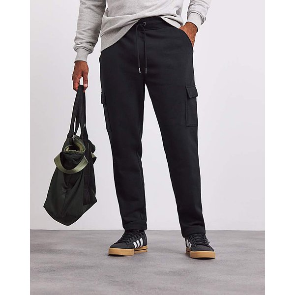 Open Hem Cargo Jogger Black - Jacamo - Size: 33/35 L