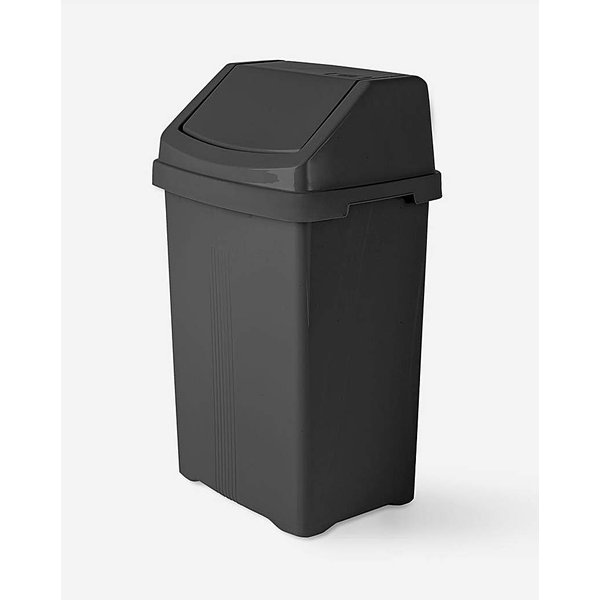 Wham Casa 25L Swing Bin Black Black - Wham