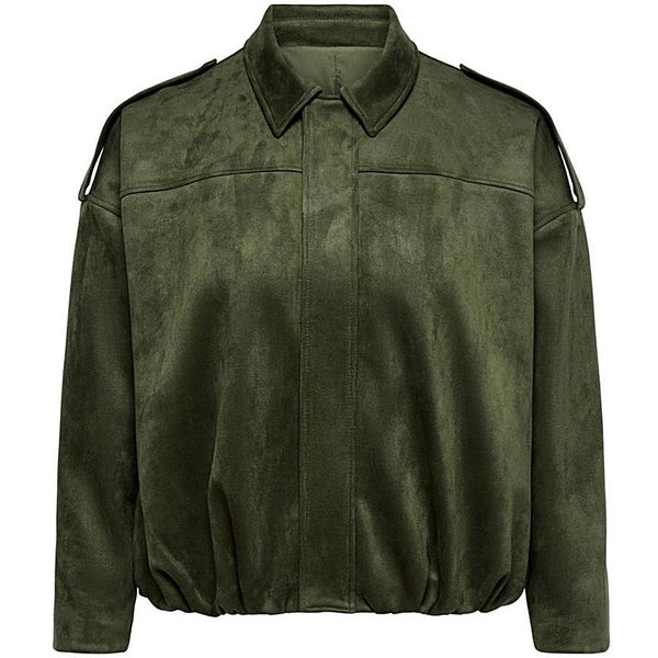 ONLY FAUX SUEDE BOMBER JACKET Brown - Only - Size: 22/24