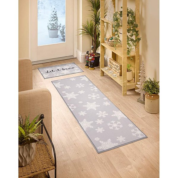 Origins Let it Snow Christmas Runner and Mat Set