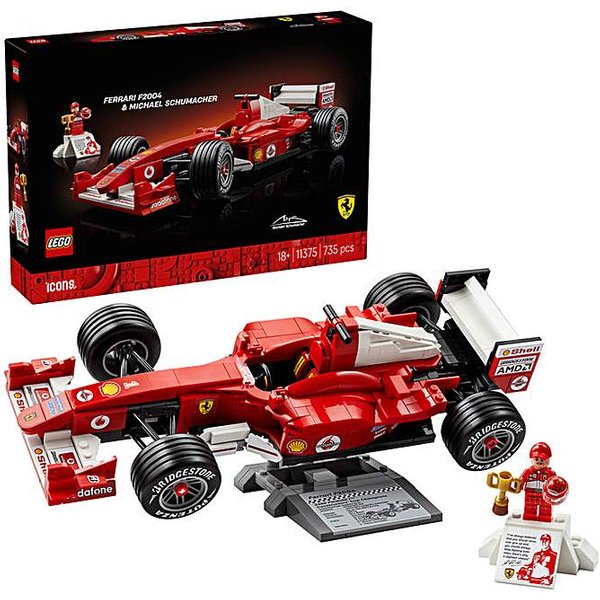 LEGO Icons Ferrari F2004 and Michael Schumacher Construction Set 11375