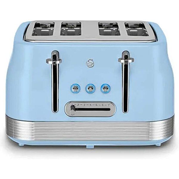 Swan Retro Revive 4 Slice Toaster Blue Blue - Swan