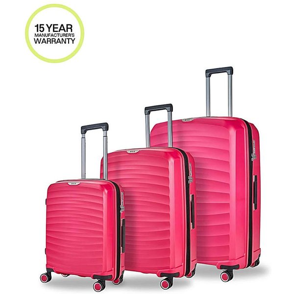 Rock Luggage Sunwave 3 Piece Set - Pink, Pink