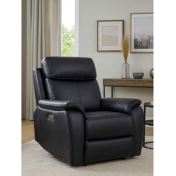 Aspire Kingsmere Power Recliner Armchair Black - Aspire