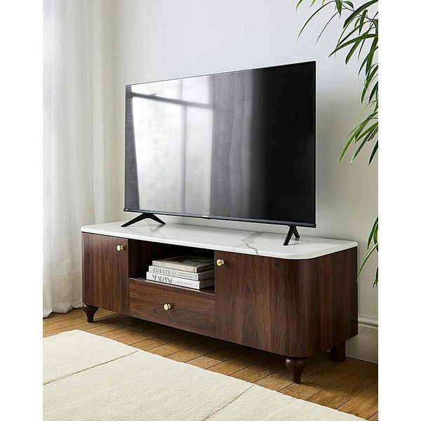 Jules TV Unit Walnut - JD Williams