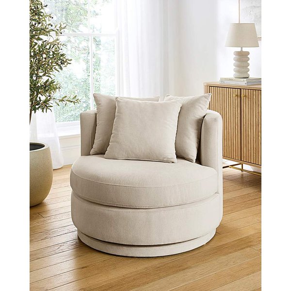 Arlie Swivel Cocoon Armchair
