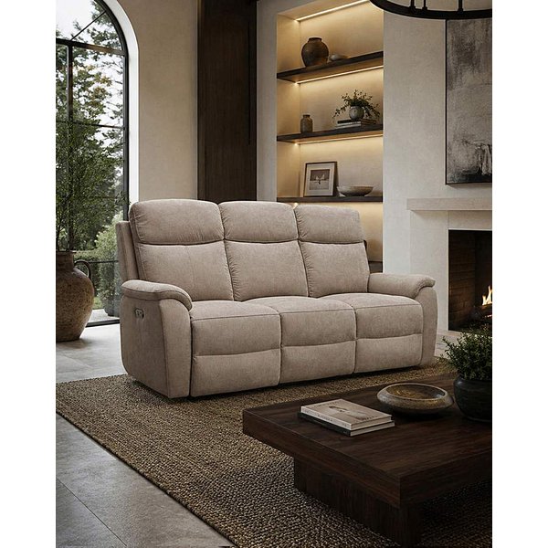 Aspire Kingsmere Fabric Recline 3-Seater