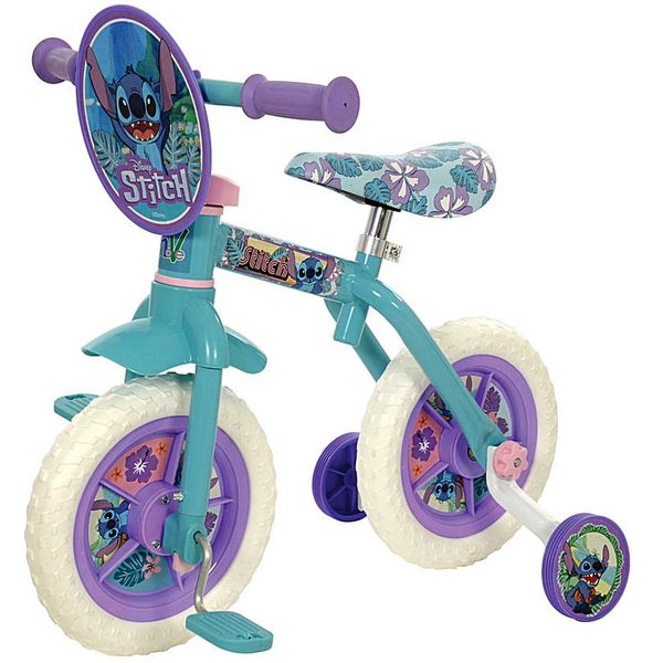 2 In 1 Training Bike Blue/Purple - Disney Stitch