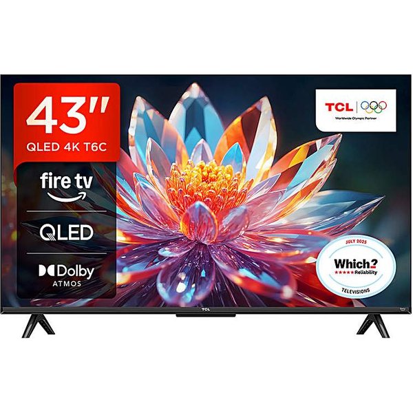 TCL 43T6CUK 43in 4K QLED Fire TV