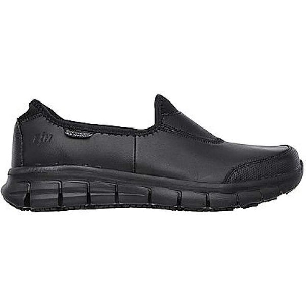 Skechers Sure Track Slip On Shoes Black - Skechers Workwear - Size: 4