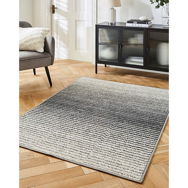Maestro Ombre Lines Woven Rug Grey - Homemaker - Size: 120X160