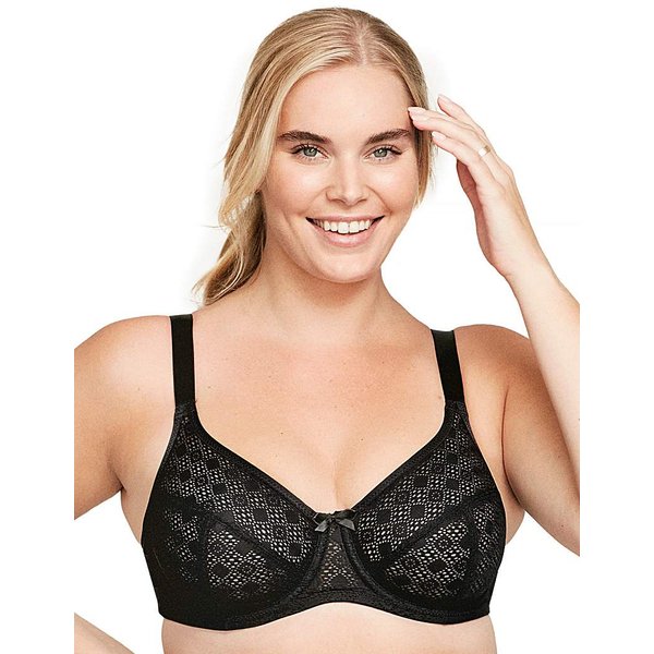 Glamorise 9855 Wonder Wire Bra Black - Glamorise - Size: 34C