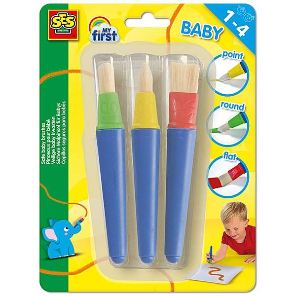 SES My First Safe Baby Brushes - 3 Pack