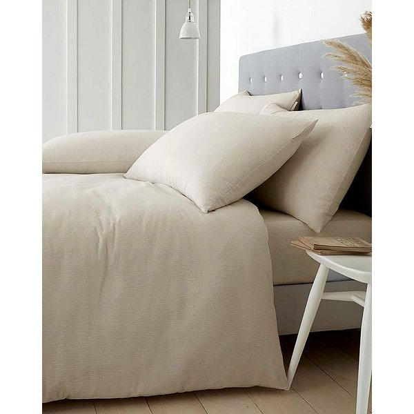 Catherine Lansfield Cotton Duvet Set Cream - Catherine Lansfield - Size: SINGLE