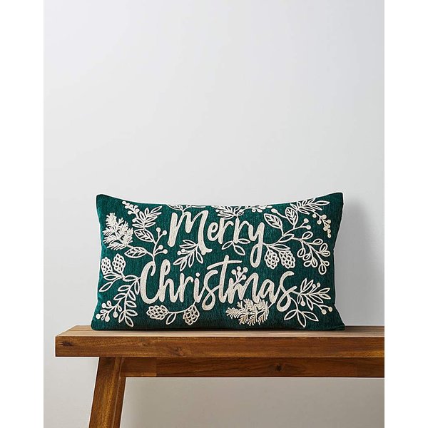 Merry Christmas Boudoir Cushion