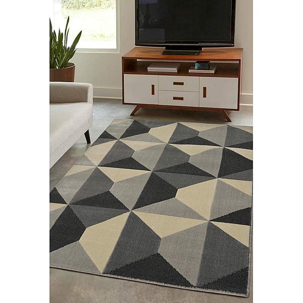 Homemaker Creation Geo Rug Grey