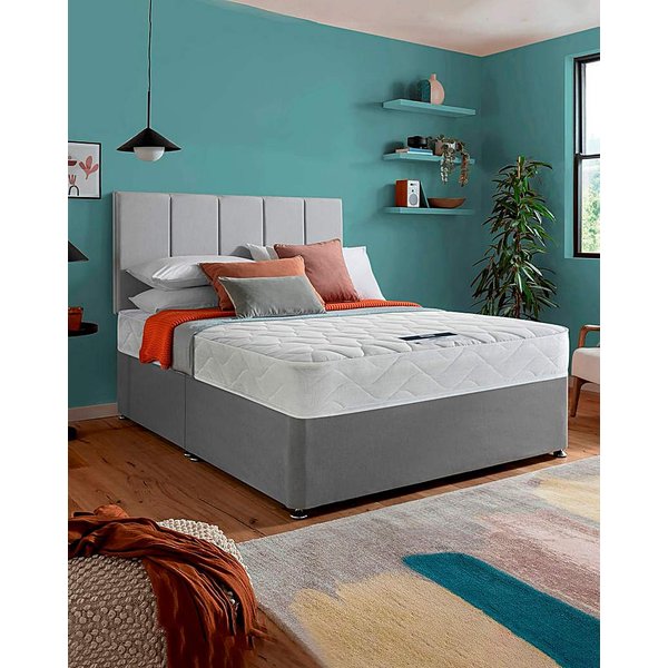 Silentnight Essentials Comfort Divan Set Grey - Silentnight - Size: DOUBLE
